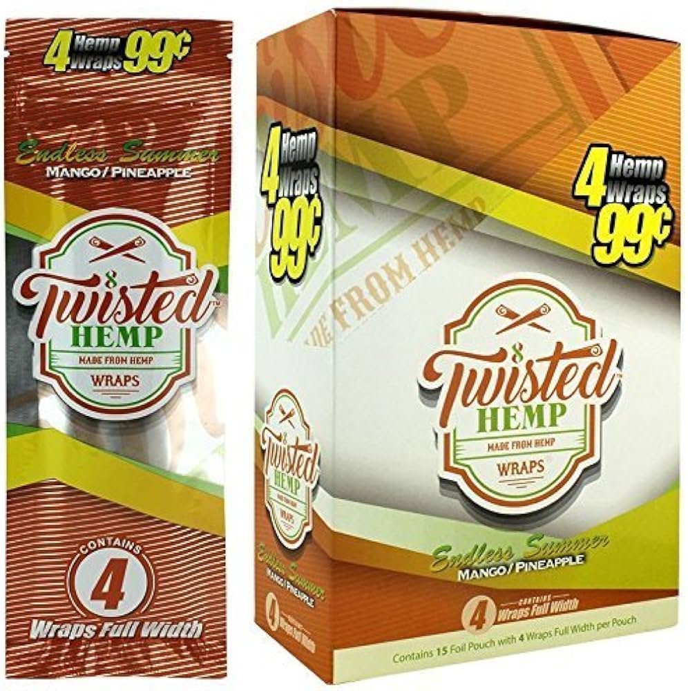 Twisted Hemp Wrap Endless Summer Mango/Pineapple Flavor