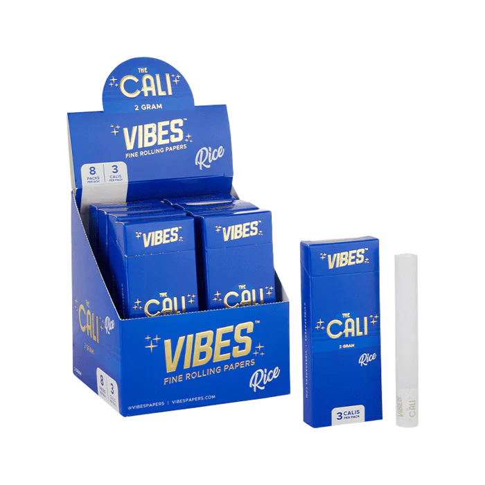 VIBES THE CALI 2 GRAM RICE - 3 CALIS PER PACK - 8 PACKS PER BOX