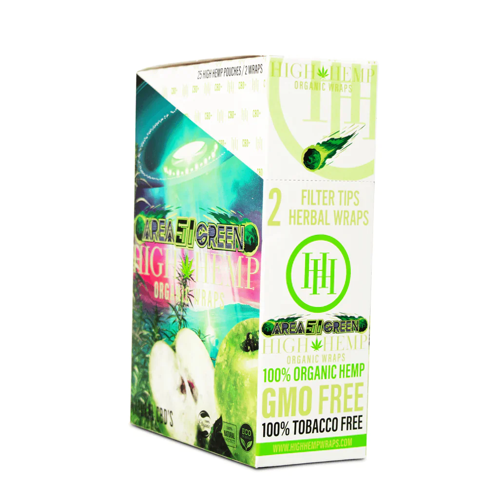 High Hemp - Area 51 Green Apple Wraps